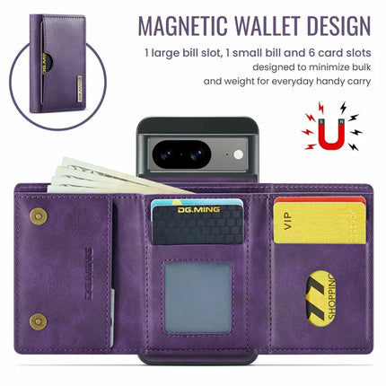 DG.MING M6 Series For Google Pixel 8 Case Magnetic Wallet PU+PC+TPU Phone Cover