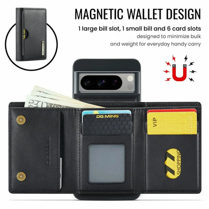 DG.MING M6 Series For Google Pixel 8 Pro Case Magnetic Wallet PU+PC+TPU Phone Cover