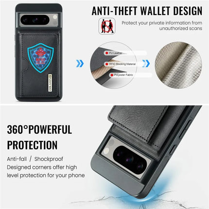 DG.MING M6 Series For Google Pixel 8 Pro Case Magnetic Wallet PU+PC+TPU Phone Cover