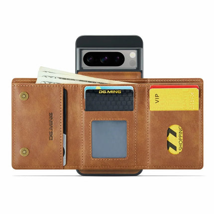 DG.MING M6 Series For Google Pixel 8 Pro Case Magnetic Wallet PU+PC+TPU Phone Cover