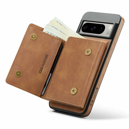 DG.MING M6 Series For Google Pixel 8 Pro Case Magnetic Wallet PU+PC+TPU Phone Cover