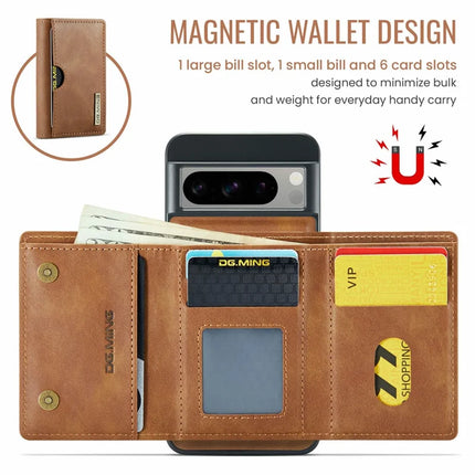 DG.MING M6 Series For Google Pixel 8 Pro Case Magnetic Wallet PU+PC+TPU Phone Cover