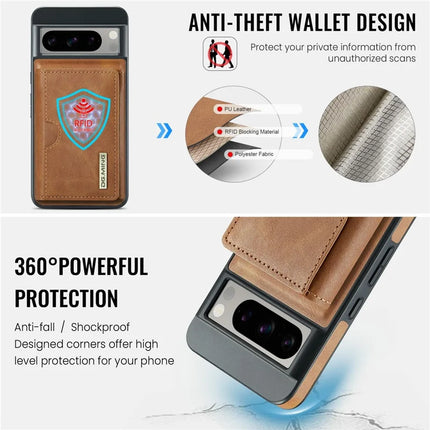 DG.MING M6 Series For Google Pixel 8 Pro Case Magnetic Wallet PU+PC+TPU Phone Cover