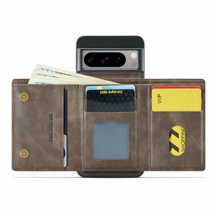 DG.MING M6 Series For Google Pixel 8 Pro Case Magnetic Wallet PU+PC+TPU Phone Cover