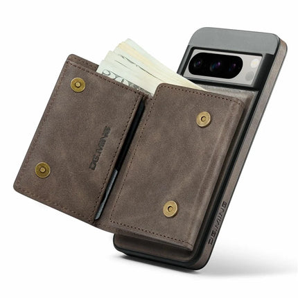 DG.MING M6 Series For Google Pixel 8 Pro Case Magnetic Wallet PU+PC+TPU Phone Cover