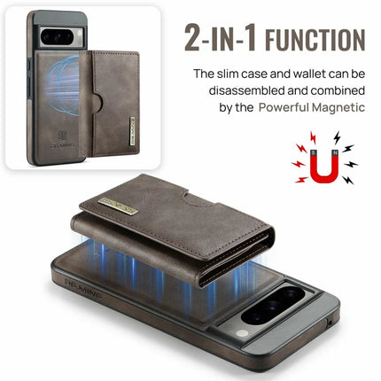 DG.MING M6 Series For Google Pixel 8 Pro Case Magnetic Wallet PU+PC+TPU Phone Cover
