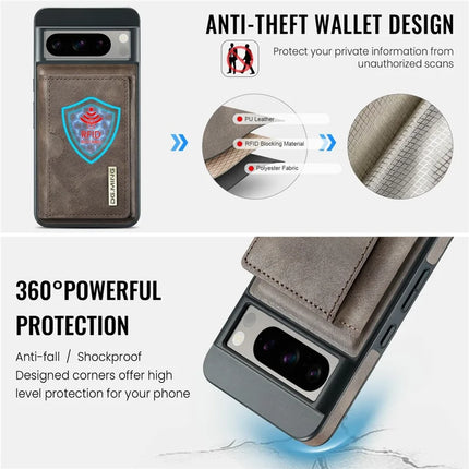 DG.MING M6 Series For Google Pixel 8 Pro Case Magnetic Wallet PU+PC+TPU Phone Cover