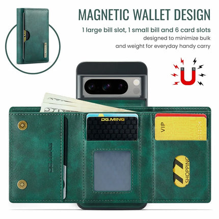 DG.MING M6 Series For Google Pixel 8 Pro Case Magnetic Wallet PU+PC+TPU Phone Cover