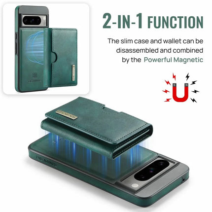 DG.MING M6 Series For Google Pixel 8 Pro Case Magnetic Wallet PU+PC+TPU Phone Cover