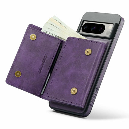 DG.MING M6 Series For Google Pixel 8 Pro Case Magnetic Wallet PU+PC+TPU Phone Cover