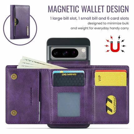 DG.MING M6 Series For Google Pixel 8 Pro Case Magnetic Wallet PU+PC+TPU Phone Cover