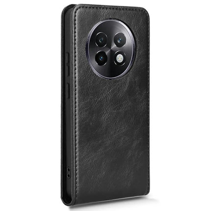 For Realme 13+ 5G / 13 Pro 5G (China) Case with Card Slot Magnetic Vertical Flip Leather Phone Cover