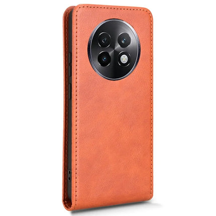 For Realme 13+ 5G / 13 Pro 5G (China) Case with Card Slot Magnetic Vertical Flip Leather Phone Cover