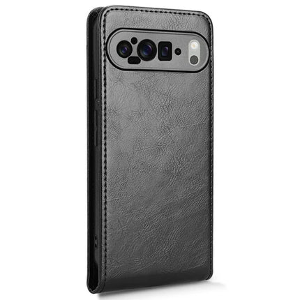 For Google Pixel 9 Pro XL Case with Card Slot Magnetic Vertical Flip Leather Phone Cover