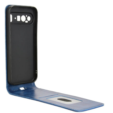 For Google Pixel 9 Pro XL Case with Card Slot Magnetic Vertical Flip Leather Phone Cover