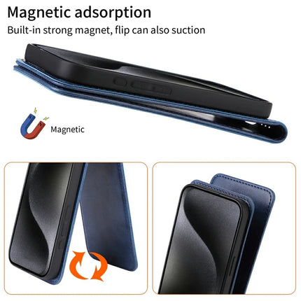 For Google Pixel 9 Pro XL Case with Card Slot Magnetic Vertical Flip Leather Phone Cover