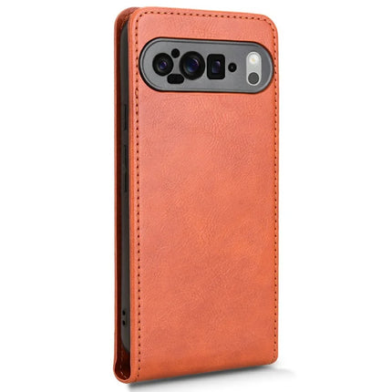 For Google Pixel 9 Pro XL Case with Card Slot Magnetic Vertical Flip Leather Phone Cover