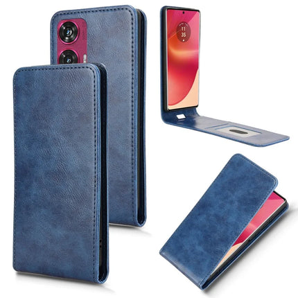 For Motorola Edge 50 Fusion 5G Case with Card Slot  Magnetic Vertical Flip Leather Phone Cover