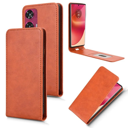 For Motorola Edge 50 Fusion 5G Case with Card Slot  Magnetic Vertical Flip Leather Phone Cover