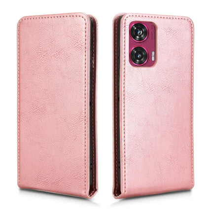 For Motorola Edge 50 Fusion 5G Case with Card Slot  Magnetic Vertical Flip Leather Phone Cover