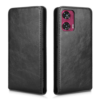 For Motorola Edge 50 Fusion 5G Case with Card Slot  Magnetic Vertical Flip Leather Phone Cover
