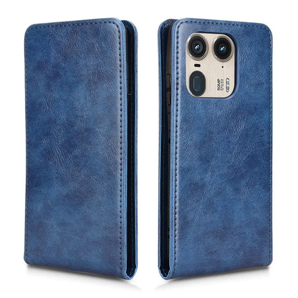For Motorola Edge 50 Ultra 5G  /  Moto X50 Ultra 5G Case with Card Slot  Magnetic Vertical Flip Leather Phone Cover