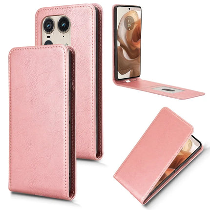 For Motorola Edge 50 Ultra 5G  /  Moto X50 Ultra 5G Case with Card Slot  Magnetic Vertical Flip Leather Phone Cover
