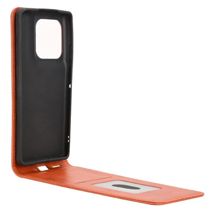 For Motorola Edge 50 Ultra 5G  /  Moto X50 Ultra 5G Case with Card Slot  Magnetic Vertical Flip Leather Phone Cover