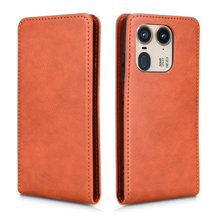 For Motorola Edge 50 Ultra 5G  /  Moto X50 Ultra 5G Case with Card Slot  Magnetic Vertical Flip Leather Phone Cover
