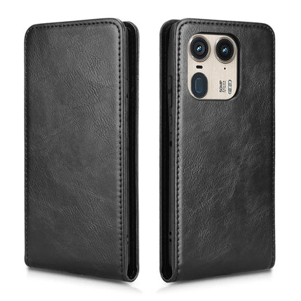 For Motorola Edge 50 Ultra 5G  /  Moto X50 Ultra 5G Case with Card Slot  Magnetic Vertical Flip Leather Phone Cover