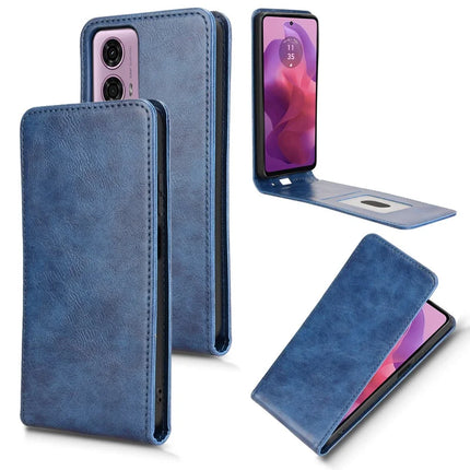 Leather Case For Motorola Moto G04 4G  /  G04s 4G  /  G24 4G  /  G24 Power  /  E14 4G Magnetic Vertical Flip Leather Cover with Card Slot
