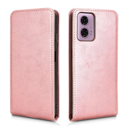 Leather Case For Motorola Moto G04 4G  /  G04s 4G  /  G24 4G  /  G24 Power  /  E14 4G Magnetic Vertical Flip Leather Cover with Card Slot