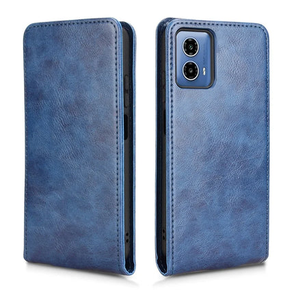 For Motorola Moto G45 5G  /  G34 5G Case with Card Slot Magnetic Vertical Flip Leather Phone Cover