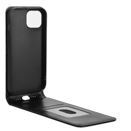 For Motorola Moto G35 5G Case with Card Slot Magnetic Vertical Flip Leather Phone Cover