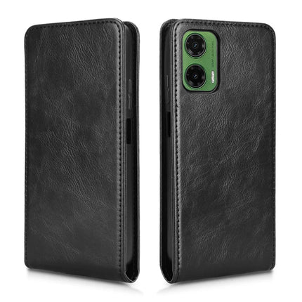 For Motorola Moto G35 5G Case with Card Slot Magnetic Vertical Flip Leather Phone Cover