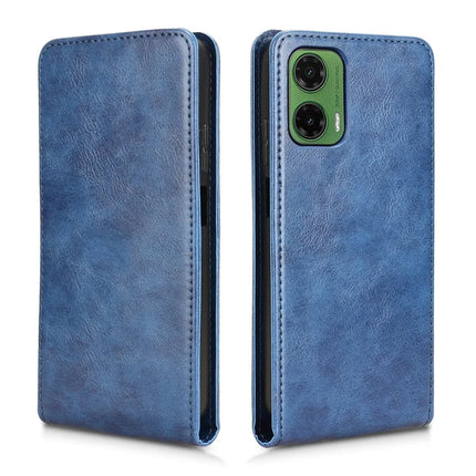 For Motorola Moto G35 5G Case with Card Slot Magnetic Vertical Flip Leather Phone Cover