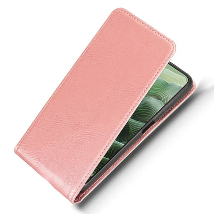 For Motorola Moto G35 5G Case with Card Slot Magnetic Vertical Flip Leather Phone Cover