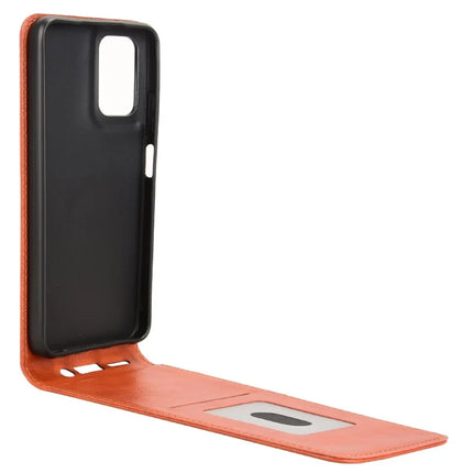 For Motorola Moto G35 5G Case with Card Slot Magnetic Vertical Flip Leather Phone Cover