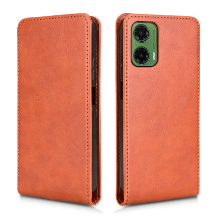 For Motorola Moto G35 5G Case with Card Slot Magnetic Vertical Flip Leather Phone Cover