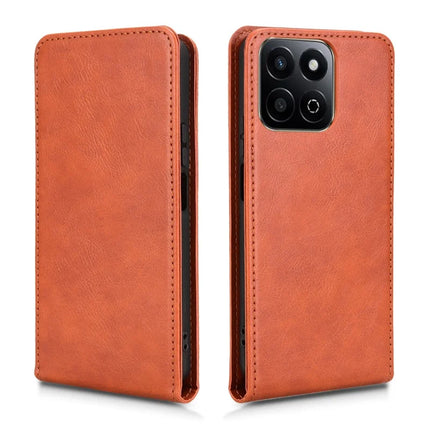 Leather Case For Honor 200 Smart 5G  /  Play 60 Plus 5G  /  Play 9T  /  X7c 4G Magnetic Vertical Flip Phone Cover with Card Slot