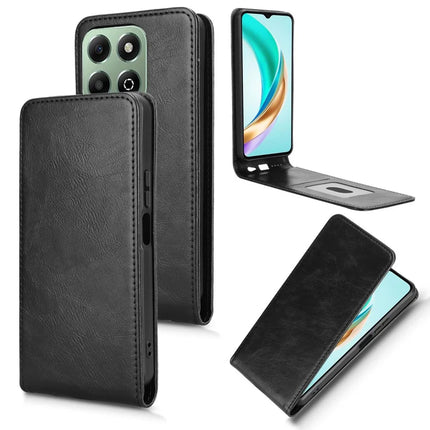 For Honor X6b 4G Case with Card Slot Magnetic Vertical Flip Leather Phone Cover