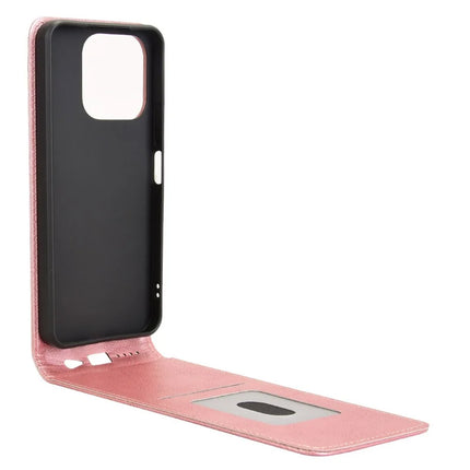 For Honor X6b 4G Case with Card Slot Magnetic Vertical Flip Leather Phone Cover