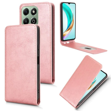 For Honor X6b 4G Case with Card Slot Magnetic Vertical Flip Leather Phone Cover