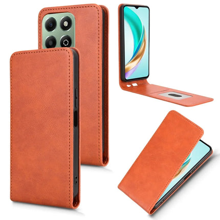 For Honor X6b 4G Case with Card Slot Magnetic Vertical Flip Leather Phone Cover