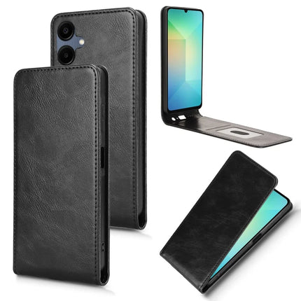 For Samsung Galaxy A06 Case with Card Slot Magnetic Vertical Flip Leather Phone Cover