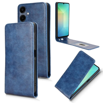 For Samsung Galaxy A06 Case with Card Slot Magnetic Vertical Flip Leather Phone Cover