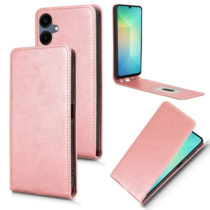 For Samsung Galaxy A06 Case with Card Slot Magnetic Vertical Flip Leather Phone Cover