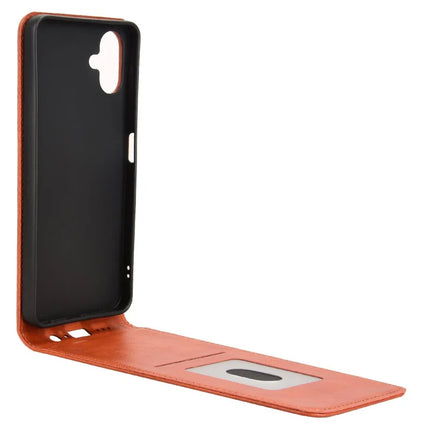 For Samsung Galaxy A06 Case with Card Slot Magnetic Vertical Flip Leather Phone Cover