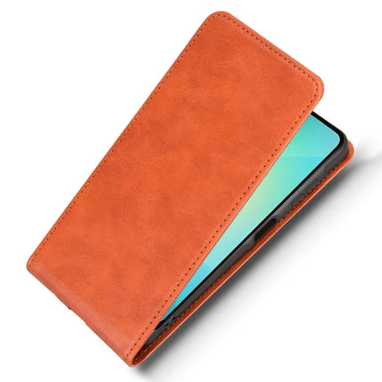 For Samsung Galaxy A06 Case with Card Slot Magnetic Vertical Flip Leather Phone Cover