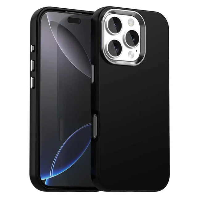 For iPhone 16 Pro Max Case TPU + TPE Anti Drop Protection Phone Cover - Black
